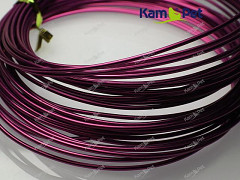 Růžový bižuterní drát hliníkový drát 1,5mm cyklám, á 1m